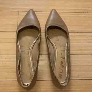 Sam Edelman nude studded pointy toe flats